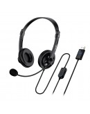 Genius слушалки с микрофон Headset HS-230U - USB, Mic, Black