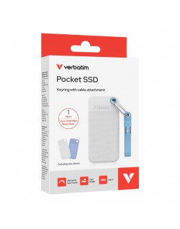 Verbatim Pocket SSD USB 3.2 Gen 2 1TB White/Light 