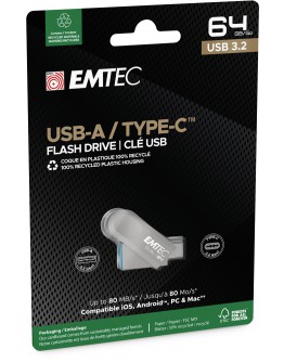 64G EMTEC D280 TYPE-C + TYPE-A