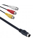 Кабел S-Video 7-Pin - 3RCA female, DeTech - 18249