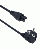 Захранващ кабел DeTech, За лаптоп, 1.5m, CEE 7/7 - IEC C5, High Quality - 18150