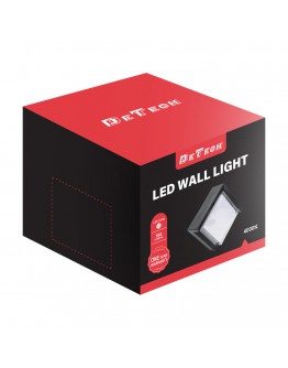 Фасадна лампа аплик DeTech , 1*5W, 4000K, IP44, Черен - 77037