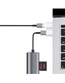 Преходник DeTech, USB C (F)– USB(M) OTG, Сив - 17856