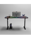 Геймърско бюро No brand Y109, 4 в 1, RGB, Черен - 74009