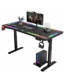 Геймърско бюро No brand Y109, 4 в 1, RGB, Черен - 74009