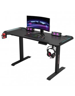 Геймърско бюро No brand Y100-B, 4 в 1, RGB, Черен - 74008