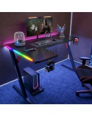 Геймърско бюро No brand P201, 4 в 1, RGB, Черен - 74003