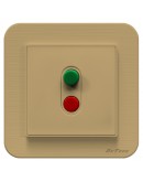 Ключ за бойлер DeTech DE-9223-AC, 20A, 250V, За вграждане, IP20, Златист - 75053