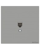 Единична розетка за компютър DeTech DE-9225-61, RJ45, Cat5E, За вграждане, IP20, Сив - 75102