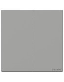 Двоен електрически ключ DeTech DE-9225-02, Схема 5, 10А, 250V, IP20, Сив - 75095