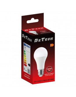 LED крушка DeTech, A60, E27, 15W, 4000K, 1521lm - 77005