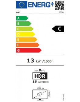 Монитор AOC 27E4U, 27 IPS WLED, 1920x1080@120Hz, 4ms GtG, 