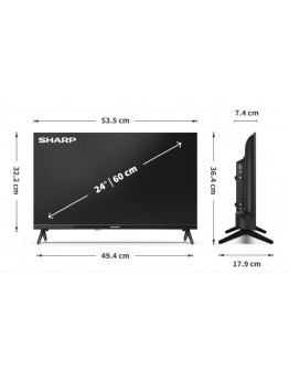 Sharp 24HA1205E, 24 LED HD 1366x768 Frameless, 100