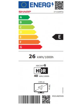 Sharp 32HF3265E, 32 QLED Google TV, HD 1366x768 Fr