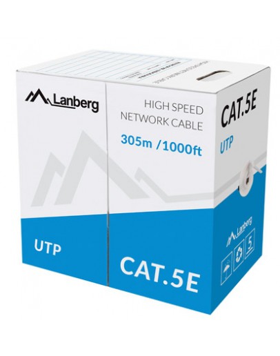 Lanberg LAN cable UTP CAT.5E 305m stranded CCA, gr