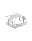 Lanberg rack cabinet 19 wall-mount 4U/600x450 with