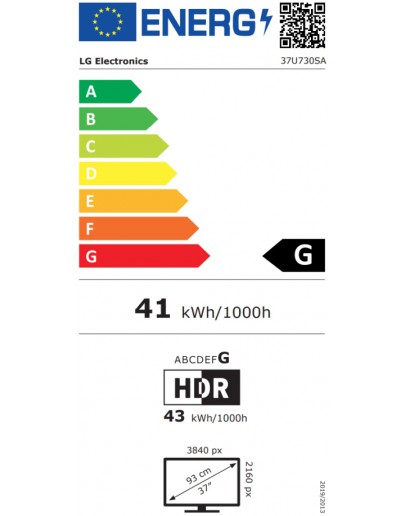 Монитор LG 37U730SA-W, 37 Smart  webOS 4K, IPS AG, DCI-P3 