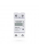 Смарт електромер No brand PST-ZMAi-90, За 35mm DIN, 220V, 60A, Wi-Fi, Tuya Smart, Бял - 91023