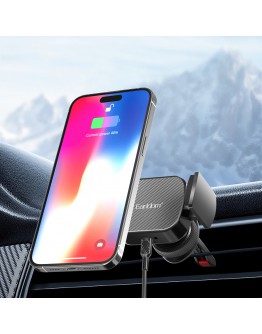 Универсална стойка за телефон Earldom ET-WC44, Безжично зарядно, Черен - 40346