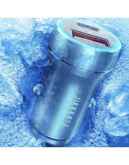 Зарядно устройство за кола Earldom ES-CC29, 30W, USB QC3.0, PD, С Lightning - PD кабел, Сребрист - 40352