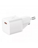 Мрежово зарядно устройство Baseus GaN5S Fast Charger 1C, 20W, 1 x Type-C F, Бял - 40407
