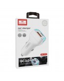 Зарядно устройство за кола Earldom ES-CC2, 1xUSB QC3.0, 1xType-C PD, С Type-C кабел, Бял - 40249