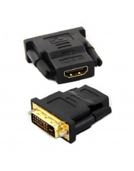 Преходник No brand, HDMI/F - DVI24+1(5)/M, Черен - 17139