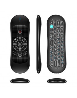Универсално дистанционно No brand R2, Air mouse, USB 2.4GHz, Микрофон, IR програмируемо, Черен - 13043