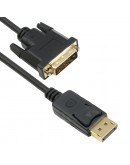 Кабел DeTech DP DVI M/M, 14+1 cooper, 3м, Черен - 18277