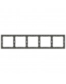 Петорна рамка DeTech DE-9227-85, Хоризонтална, Мат, За вграждане, 364x80, Сив - 75148