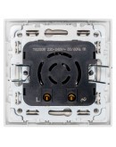 Електрически ключ димер DeTech DE-9227-71, 200W, С рамка, Мат, За вграждане, IP20, Бял - 75114