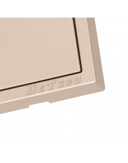 Единичен електрически контакт DeTech DE-9227-42, С рамка, Мат, Шуко, 16А, 250V, За вграждане, IP20, Златист - 75124