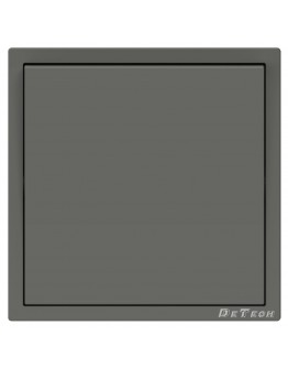 Единичен електрически ключ DeTech DE-9227-01, С рамка, Мат, Схема 1, 10A, 250V, За вграждане, IP20, Сив - 75134