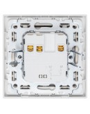 Девиаторен електрически ключ DeTech DE-9227-31, С рамка, Мат, Схема 6, 10А, 250V, За вграждане, IP20, Бял - 75108