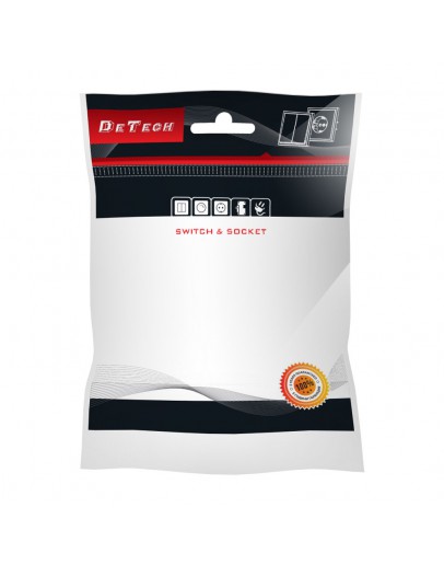 Двойна розетка за компютър DeTech DE-9227-62, RJ45, Cat5E, Мат, За вграждане, IP20, Златист - 75127