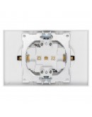 Двоен електрически контакт DeTech DE-9227-52, С рамка, Мат, Шуко, 16А, 250V, За вграждане, IP20, Златист - 75125