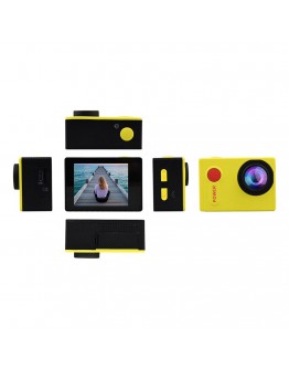 Водоустойчива екшън камера No brand ECM-SJ4000W4B, 12 Mp, Full HD, 140°, Жълт - 91069