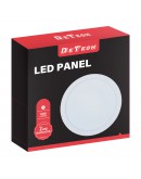 LED панел за вграждане DeTech, 22W, 6500K, Кръг, Бял - 77017