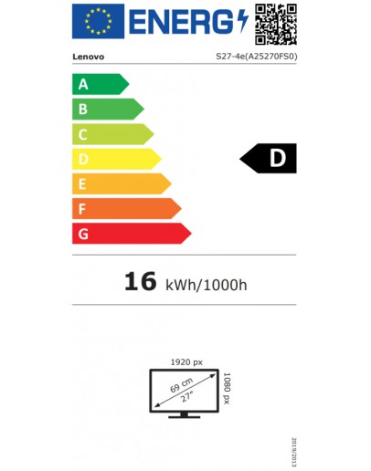 Монитор Lenovo ThinkVision S27-4e 27 IPS WLED, 1920x1080, 