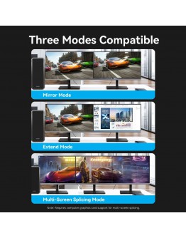 Vention Кабел Cable - Display Port v2.1 DP M / M Black 16K@60Hz, 1M - HGBHF