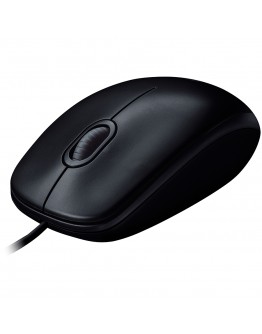 LOGITECH B100 Corded Mouse - BLACK - USB -