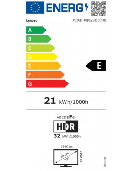 Монитор Lenovo ThinkVision P32UD-40 31.5 IPS, WLED, 3840x2