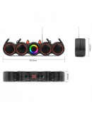 Тонколона Kisonli LED-918, Bluetooth, USB, SD, RGB, AUX, FM, Черен - 22317
