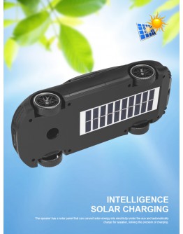 Тонколона Kisonli B5, Bluetooth, Солар, USB, SD, FM, Черен - 22319