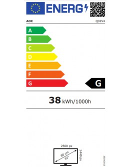 Монитор AOC Q32V4, 31.5 IPS WLED, 2560x1440@75Hz, 4ms GTG,