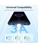 Vention Кабел USB 2.0 Type-C to Type-C - 1M White 3A Fast Charge - TAXWF