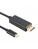 VCom кабел Cable Type-C to DisplayPort - Black - CU422C-1.8m