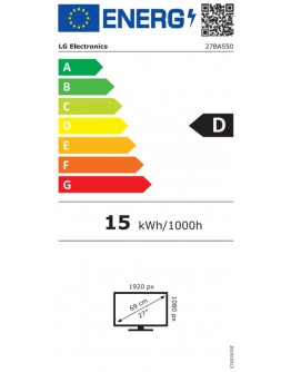 Монитор LG 27BA550-B, 27 IPS LED AG,  5ms GTG, 1300:1, 250