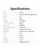 Vention Кабел LAN SFTP Cat.8 Patch Cable - 5.0M Black 40Gbps - IKABJ