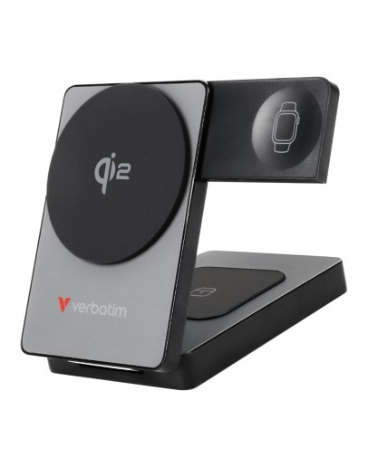 Verbatim Foldable 3-in-1 Qi2 Magnetic Wireless Pow